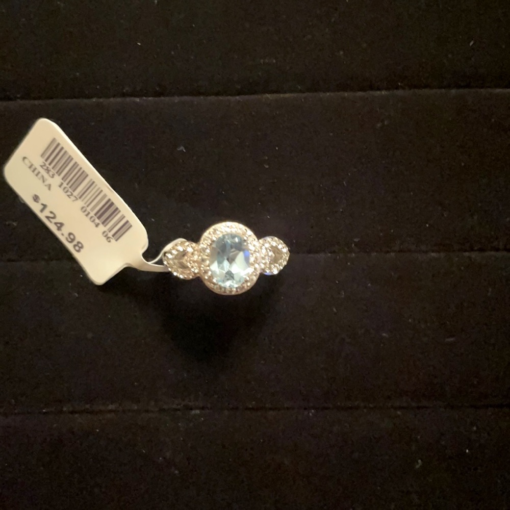 Sterling Silver Genuine Blue Topaz Ring